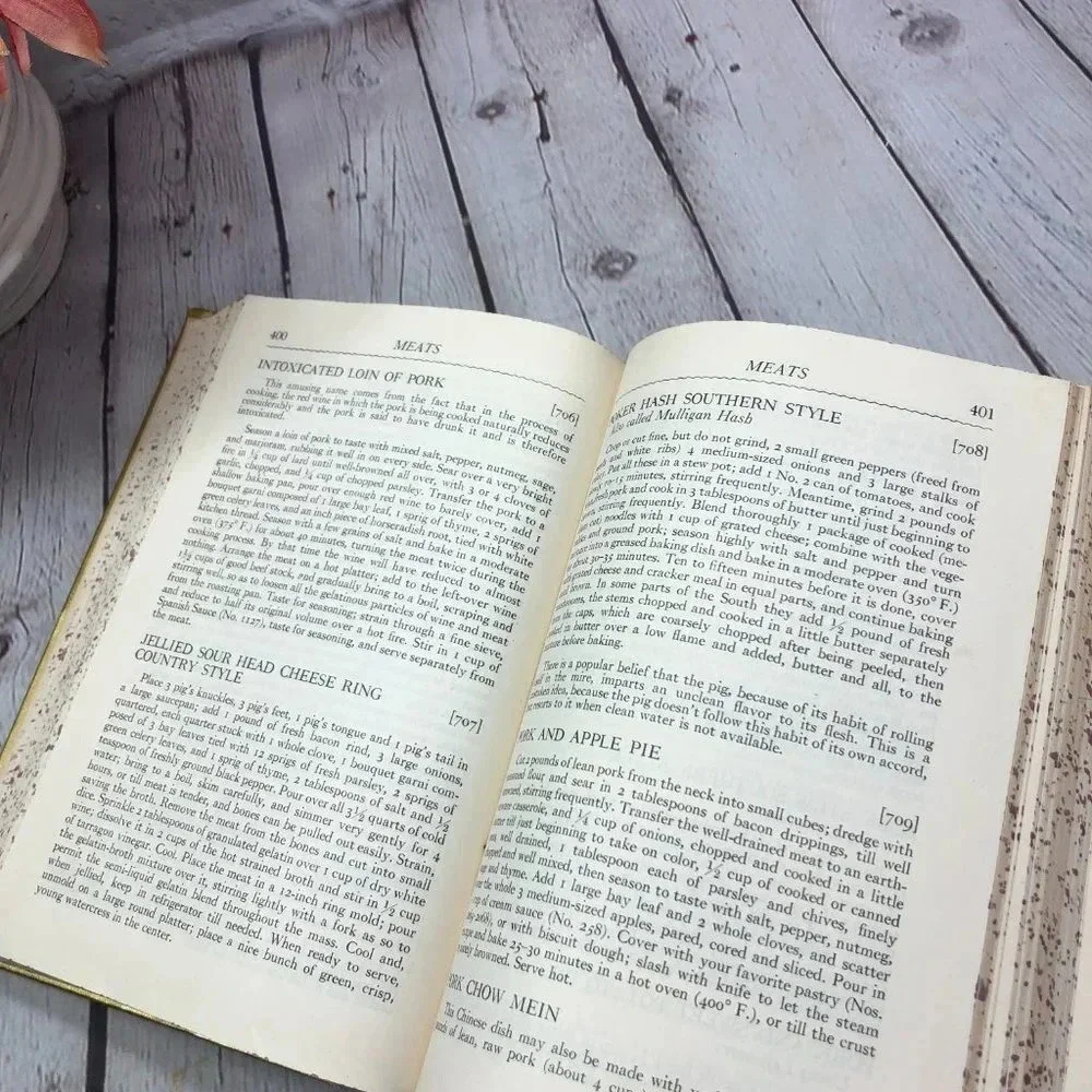 Vintage 1950 GOLD cookbook